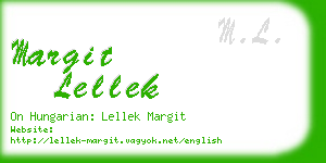 margit lellek business card